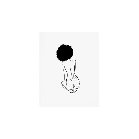 Domonique Brown Nude in Black No 2 Art Print