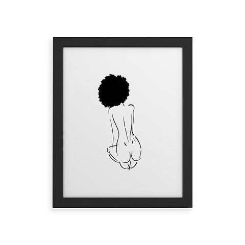 Domonique Brown Nude in Black No 2 Framed Art Print