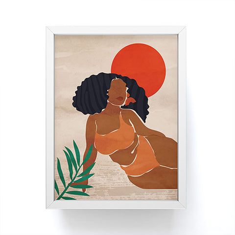 Domonique Brown Red Sun Framed Mini Art Print