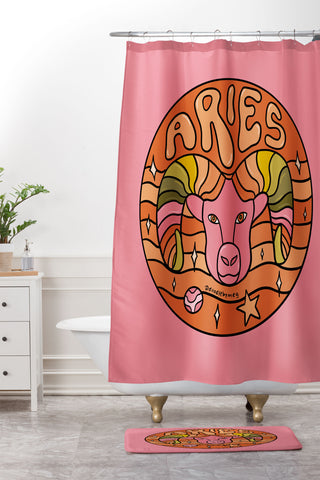 Doodle By Meg 2020 Aries Shower Curtain And Mat