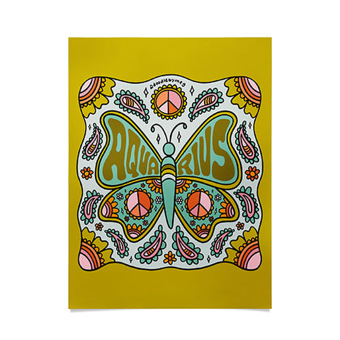 Doodle By Meg Aquarius Butterfly Poster