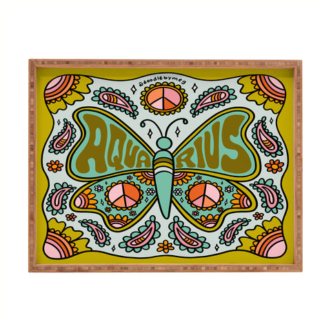 Doodle By Meg Aquarius Butterfly Rectangular Tray
