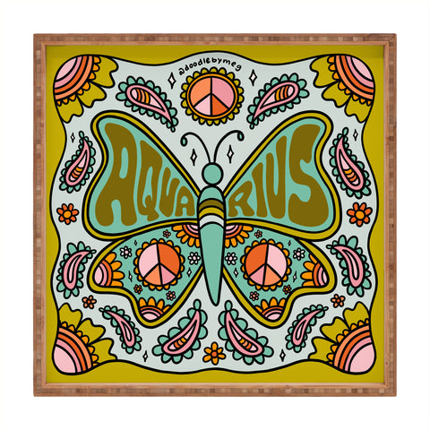 Doodle By Meg Aquarius Butterfly Square Tray