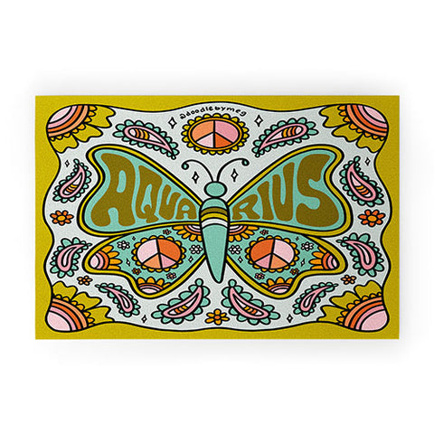 Doodle By Meg Aquarius Butterfly Welcome Mat