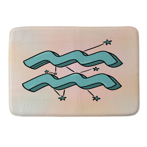 Doodle By Meg Aquarius Symbol Memory Foam Bath Mat