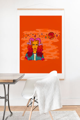 Doodle By Meg Aries Babe Art Print And Hanger