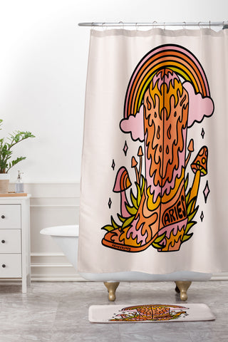 Doodle By Meg Aries Cowboy Boot Shower Curtain And Mat