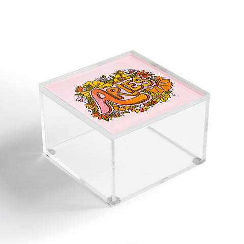 Doodle By Meg Aries Flowers Acrylic Box