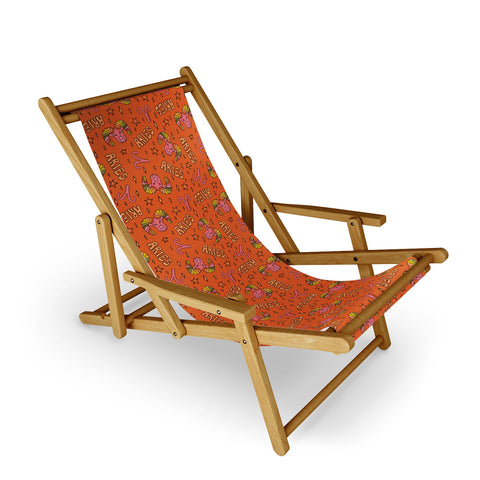 Doodle By Meg Aries Print Sling Chair