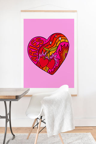 Doodle By Meg Aries Valentine Art Print And Hanger