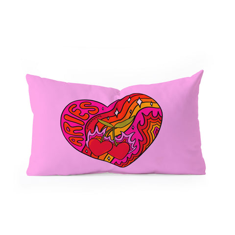 Doodle By Meg Aries Valentine Oblong Throw Pillow
