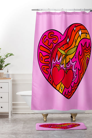 Doodle By Meg Aries Valentine Shower Curtain And Mat
