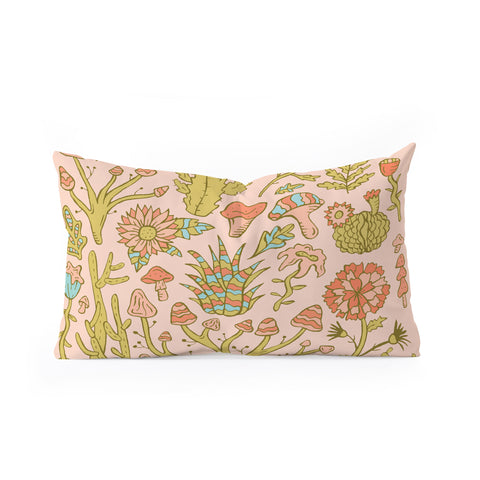 Doodle By Meg Cactus and Mushrooms Oblong Throw Pillow