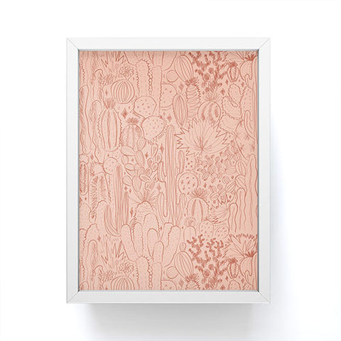 Doodle By Meg Cactus Scene in Pink Framed Mini Art Print