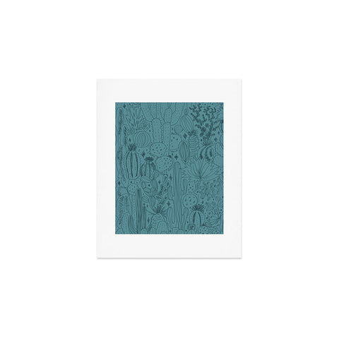 Doodle By Meg Cactus Scenes in Blue Art Print