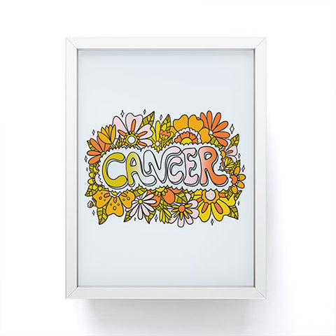 Doodle By Meg Cancer Flowers Framed Mini Art Print