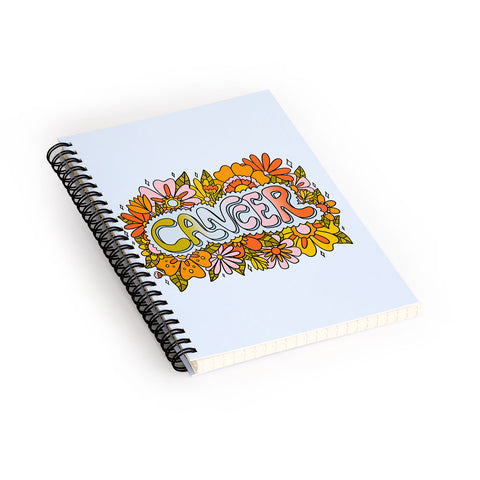 Doodle By Meg Cancer Flowers Spiral Notebook