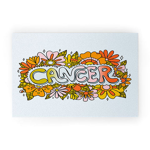 Doodle By Meg Cancer Flowers Welcome Mat