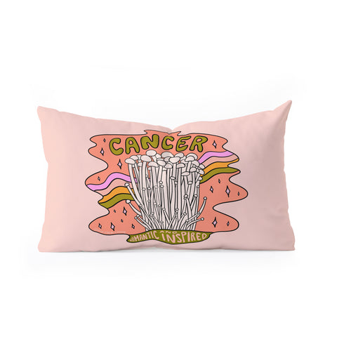 Doodle By Meg Cancer Mushroom Oblong Throw Pillow