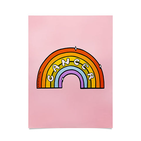 Doodle By Meg Cancer Rainbow Poster