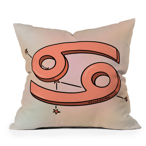 Doodle By Meg Cancer Symbol Throw Pillow