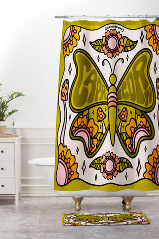 Doodle By Meg Capricorn Butterfly Shower Curtain And Mat