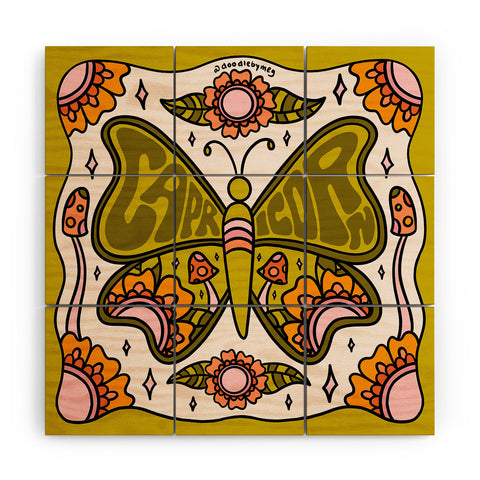 Doodle By Meg Capricorn Butterfly Wood Wall Mural