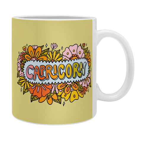 Doodle By Meg Capricorn Flowers Coffee Mug