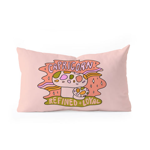 Doodle By Meg Capricorn Mushroom Oblong Throw Pillow