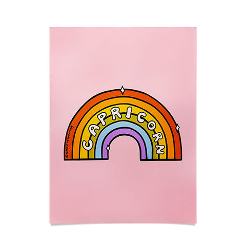 Doodle By Meg Capricorn Rainbow Poster