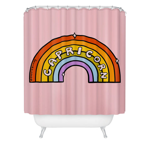 Doodle By Meg Capricorn Rainbow Shower Curtain