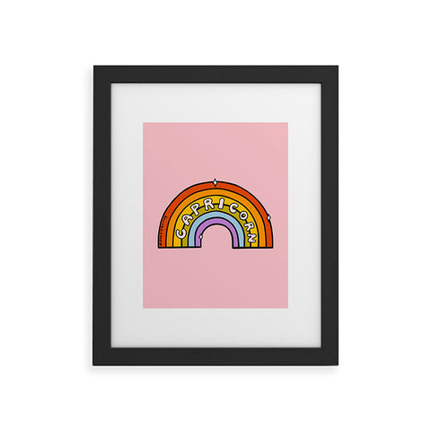 Doodle By Meg Capricorn Rainbow Framed Art Print