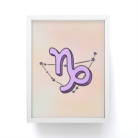 Doodle By Meg Capricorn Symbol Framed Mini Art Print