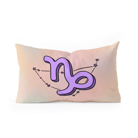 Doodle By Meg Capricorn Symbol Oblong Throw Pillow
