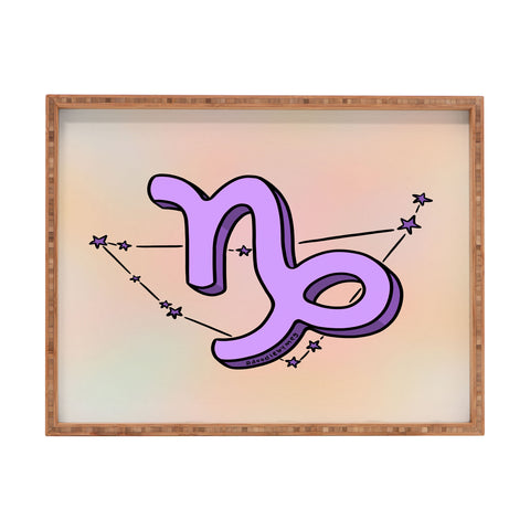 Doodle By Meg Capricorn Symbol Rectangular Tray
