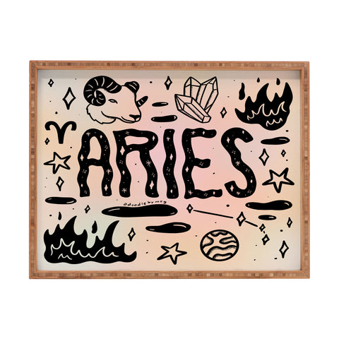 Doodle By Meg Celestial Aries Rectangular Tray