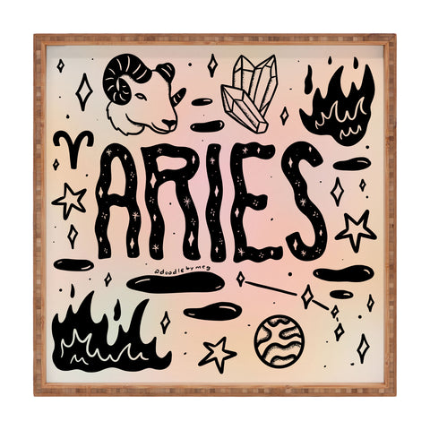 Doodle By Meg Celestial Aries Square Tray