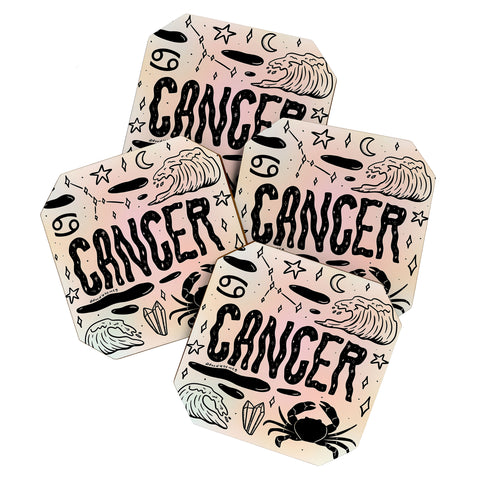 Doodle By Meg Celestial Cancer Coaster Set