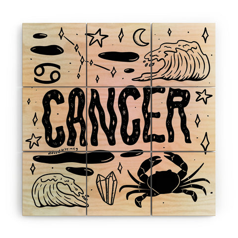 Doodle By Meg Celestial Cancer Wood Wall Mural
