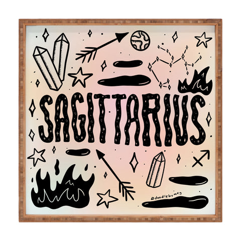 Doodle By Meg Celestial Sagittarius Square Tray