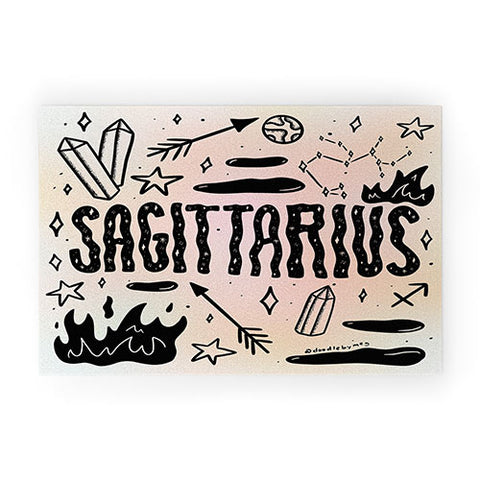 Doodle By Meg Celestial Sagittarius Welcome Mat
