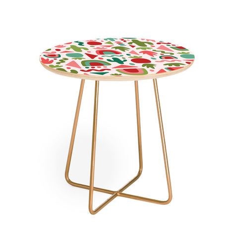 Doodle By Meg Christmas Cutout Print Round Side Table