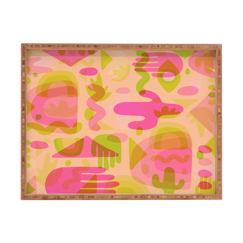 Doodle By Meg Colorful Cutout Print Rectangular Tray