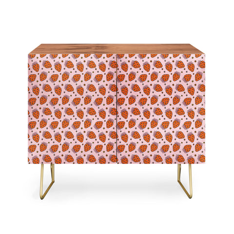 Doodle By Meg Flower Strawberry Print Credenza