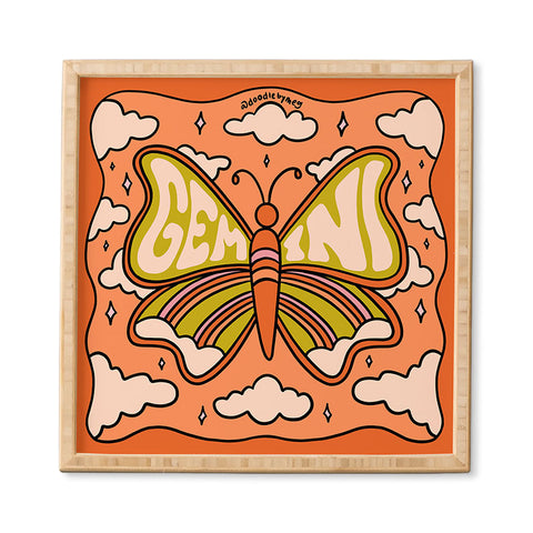 Doodle By Meg Gemini Butterfly Framed Wall Art