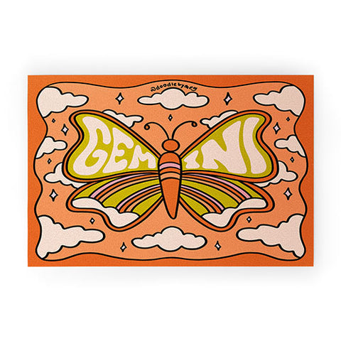 Doodle By Meg Gemini Butterfly Welcome Mat