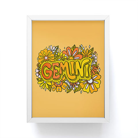 Doodle By Meg Gemini Flowers Framed Mini Art Print