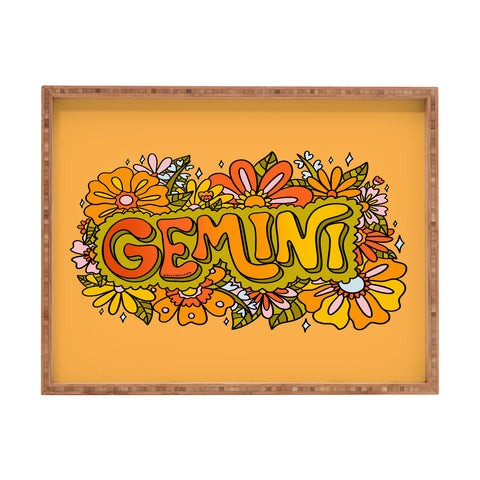 Doodle By Meg Gemini Flowers Rectangular Tray