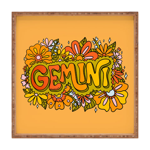 Doodle By Meg Gemini Flowers Square Tray