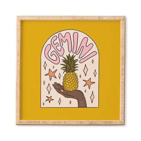 Doodle By Meg Gemini Pineapple Framed Wall Art